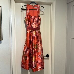 Beautiful and new orange floral dress